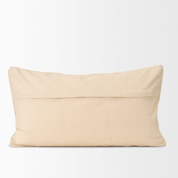 Mercana Jacory Textured Decorative Square Pillow Cover for Cozy Contemporary Home Décor and Style Cream | 14x26 71085