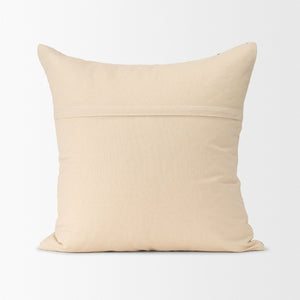 Mercana Jaela Decorative Pillow Cover - Chic Checkered Design for Modern and Rustic Home Interiors Beige | Black Stripes | 22x22 71086