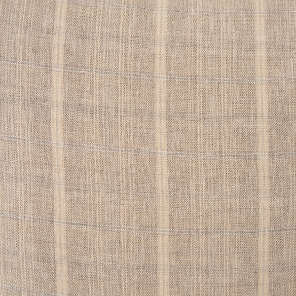 Mercana Jensen Decorative Cotton-Linen Pillow Cover in Soft Gray and Classic Plaid for Effortless Style 71098