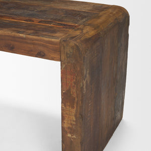 Mercana Estelle Rustic Brown Wood Bench - Handcrafted Charm with Unique Character for Versatile Home Décor 71036