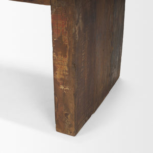 Mercana Estelle Rustic Brown Wood Bench - Handcrafted Charm with Unique Character for Versatile Home Décor 71036