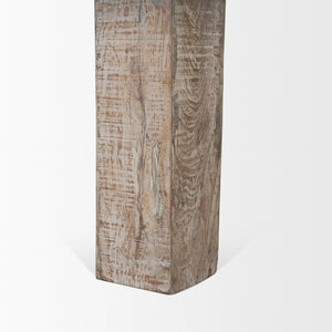 Mercana Mcarthur 94" Whitewash Reclaimed Wood Dining Table With Blush Undertones For Stylish Dining Spaces Brown Reclaimed Wood 71072-ab