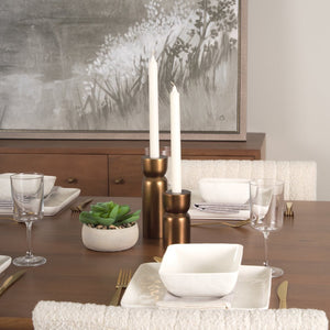 Mercana Malta Aluminum Candle Holder - Modern Dark Gold Accent for Elegant Home Decor and Tabletop Display Gold Metal | 5" 69868