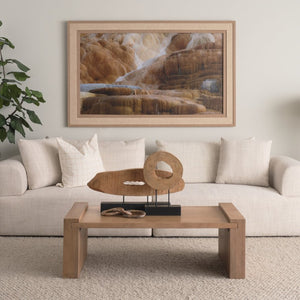 Mercana Yeadon Handcrafted Solid Wood Oval Sculpture – Unique Décor for Rustic & Modern Interiors 57654