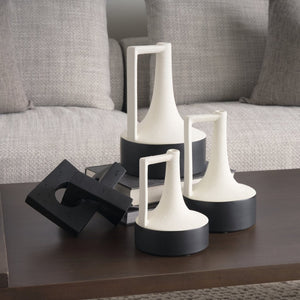 Mercana Linx Decorative Sculpture - Modern Abstract Object to Elevate Your Home Decor with Sophisticated Style Matte Black Resin | Large 70176