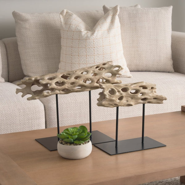 Mercana Dwell Cholla Wood Resin Decorative Object - Organic Elegance for Modern Home Décor and Display Small 70183