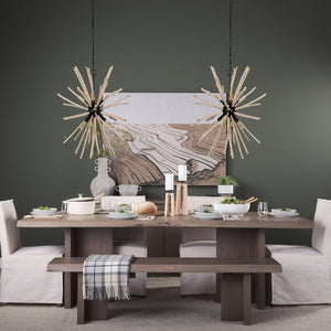 Mercana Jules Modern Sputnik Chandelier Light Fixture – 6 Bulb Pendant, Stylish Illumination for Any Space 68404