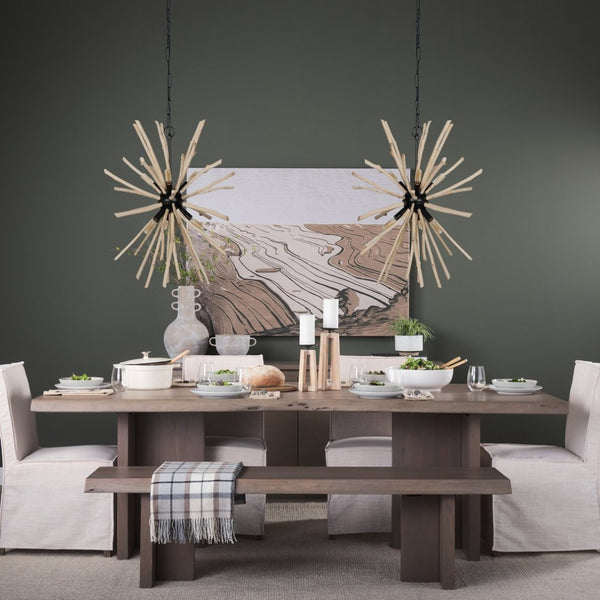 Mercana Jules Modern Sputnik Chandelier Light Fixture – 6 Bulb Pendant, Stylish Illumination for Any Space 68404