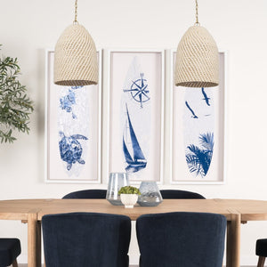 Mercana Tosha Coastal-Inspired 1-Light Pendant with Gold Finish, Adjustable Height for Any Decor Style Cotton Rope | Bell Shade 70918