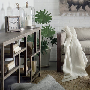 Mercana Wright Multi-Level Console Table - Rustic Solid Mango Wood Design for Stylish Entryways & Living Rooms 50286