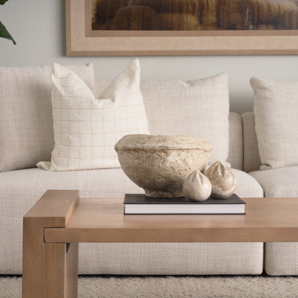 Mercana Caprie Decorative Beige Juice Squeezer - Hand-Carved Artisan Accent for Kitchen Elegance & Charm Large | Marble 70699