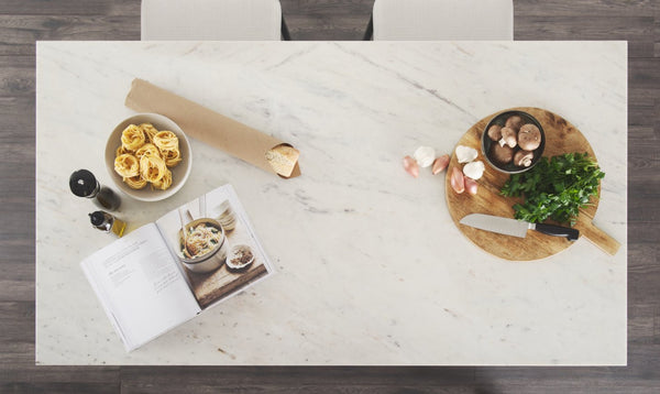 Mercana Fieri Kitchen Island with Four Drawers and Spacious Work Surface for Modern Farmhouse Style Decor 67839-AB