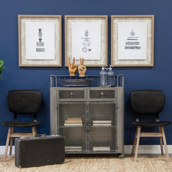 Mercana Haden Dining Chair Set - Modern-Industrial Comfort with Open-Back Design, Ready for Any Space 67517