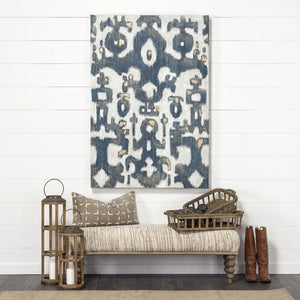 Mercana Andy I Tall Cylindrical Lantern – Rustic Farmhouse Candle Holder with Antique Brass Accents Natural Wood | 26H 68442