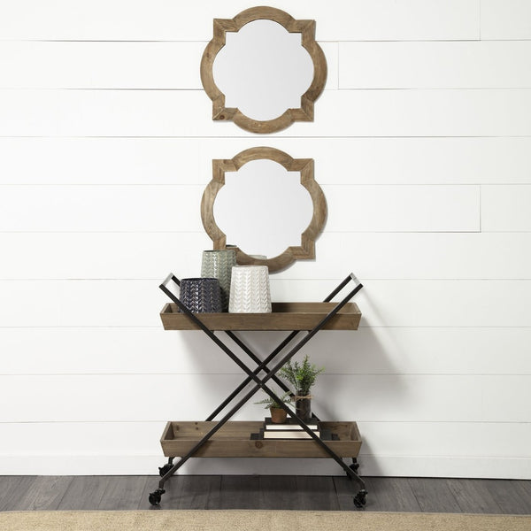 Mercana Gemma Glossy Chevron Vase - Modern Glam Accent for Displaying Fresh Stems and Decorative Decor Elements Blue Metal | 7H 68820