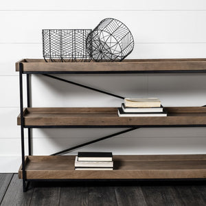 Mercana Idris Geometric Mesh Bowls - Modern Industrial Style for Versatile Home Storage & Décor Enhancements 68949