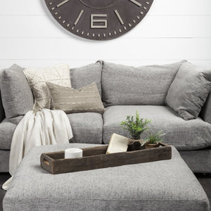 Mercana Vernon Rustic Reclaimed Wood Serving Tray - Versatile Décor for Urban Loft & Modern Farmhouse Style Brown Reclaimed Wood | 30L 68858