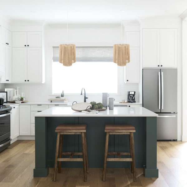 Mercana Aviario Handcrafted Cylindrical Pendant Light - Tropical Rattan Design for Elegant Home Illumination 69245