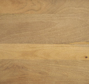 Mercana Viktor 55"L Solid Mango Wood Coffee Table - Scandinavian Design with Elongated Oval Top & T-Legs Light Brown Wood | 55L 69958