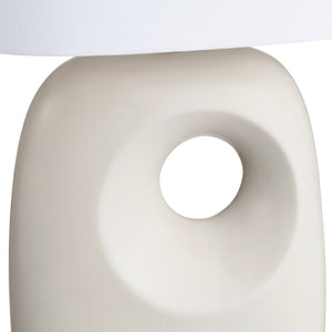 Crestview Collection 27.5" H Elegant Ceramic Table Lamp With Gold Accents, White Shade & Modern Abstract Design   Cvazp140