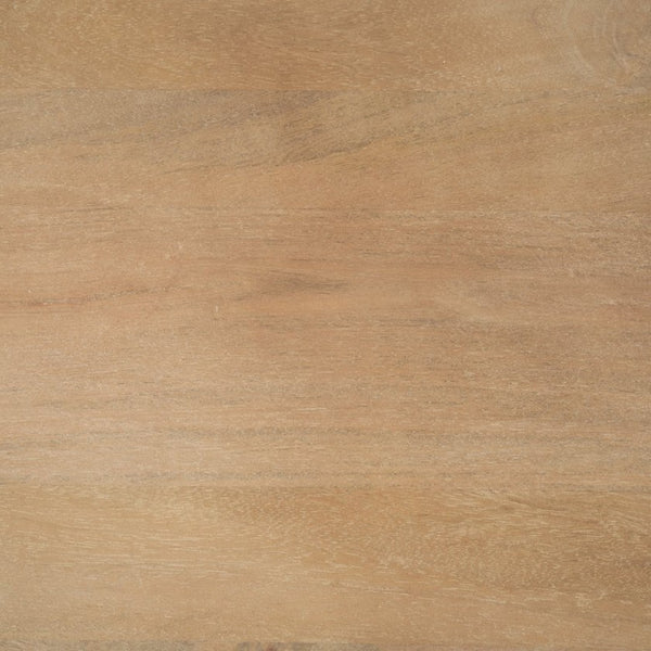 Mercana Grier 60" Solid Mango Wood Office Desk with Elegant Cane Drawer Fronts for Stylish Workspaces Light Brown Wood | Cane Accent 69899