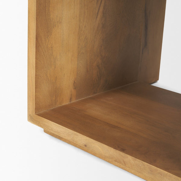 Mercana Alanna Set of 2 Stylish Mango Wood Nesting Accent Tables for Modern Living Room or Office Use 69944