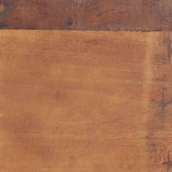 Mercana Jadine Set of 2 Rustic Wood Planters with Elegant Black Metal Frames for Indoor & Outdoor Decor Medium Brown | Rectangle 70157