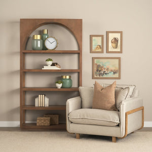 Mercana Marian Sculptural Table Clock - Rustic Metal Accent with Studded Design for Modern & Industrial Decor Gold Metal | Round 69482