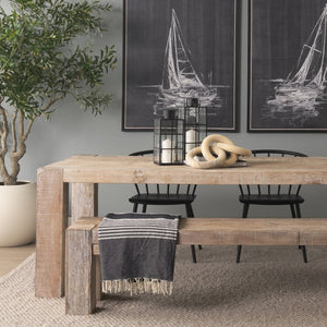 Mercana Alize Circular Chain Link Decorative Object - Modern Rustic Accent for Shelves and Tablescape Decor 70125