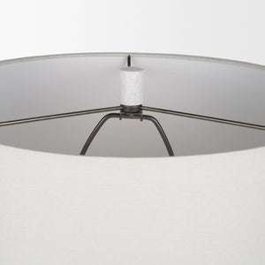 Mercana Everly Table Lamp - Modern Cement Base with Beige Shade for Ambient Lighting in Any Room Decor 69707