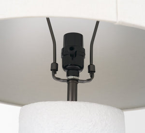 Mercana Everly Table Lamp - Modern Cement Base with Beige Shade for Ambient Lighting in Any Room Decor 69707