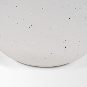 Mercana Treva Rustic Textured Vase with Black Speckles - Perfect for Dried Flowers & Modern Decor Accents White | Metal | Large 70960