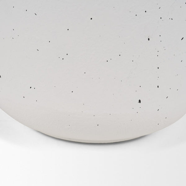 Mercana Treva Rustic Textured Vase with Black Speckles - Perfect for Dried Flowers & Modern Decor Accents White | Metal | Large 70960