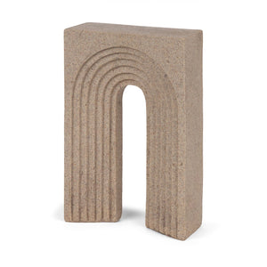 Mercana Kacia Textured Decorative Object - Modern Minimalist Accent for Stylish Home Decor and Display Sandstone | Resin 71074