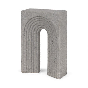 Mercana Kacia Textured Decorative Object - Modern Minimalist Accent for Stylish Home Decor and Display Concrete Gray | Resin 71075