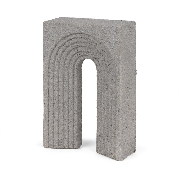 Mercana Kacia Textured Decorative Object - Modern Minimalist Accent for Stylish Home Decor and Display Concrete Gray | Resin 71075