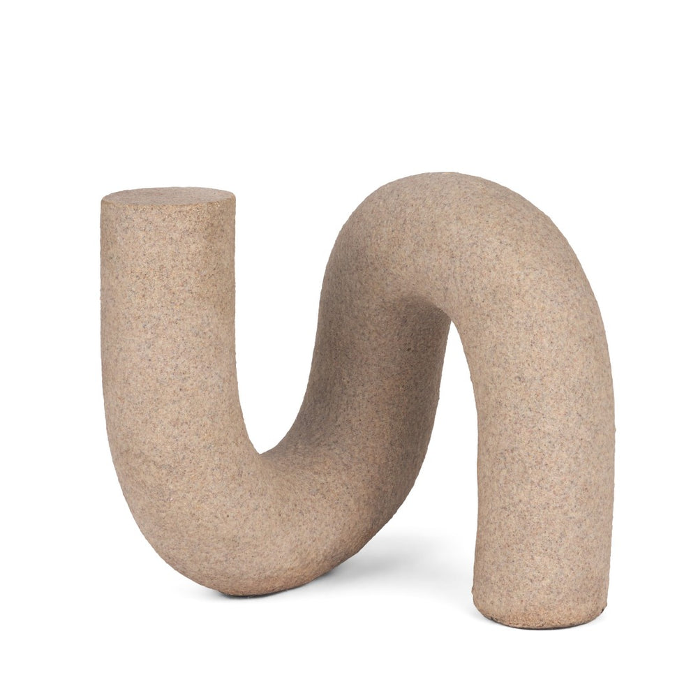 Mercana Kailas U-Shaped Decorative Object: Modern Matte Accent for Stylish Interiors, Lightweight & Durable Sandstone | Resin 71081
