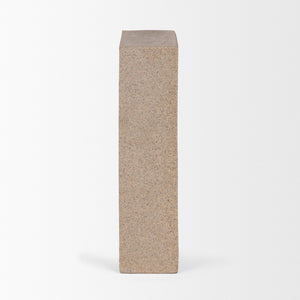 Mercana Kacia Textured Decorative Object - Modern Minimalist Accent for Stylish Home Decor and Display Sandstone | Resin 71074