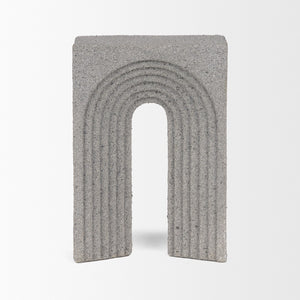 Mercana Kacia Textured Decorative Object - Modern Minimalist Accent for Stylish Home Decor and Display Concrete Gray | Resin 71075