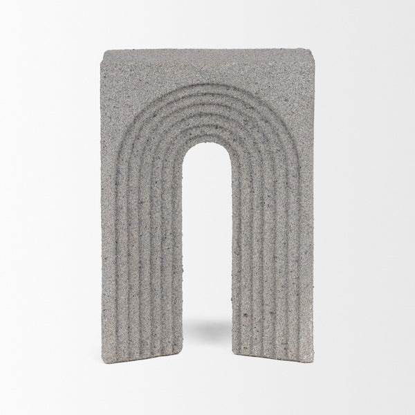 Mercana Kacia Textured Decorative Object - Modern Minimalist Accent for Stylish Home Decor and Display Concrete Gray | Resin 71075