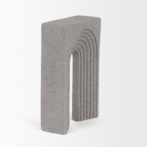 Mercana Kacia Textured Decorative Object - Modern Minimalist Accent for Stylish Home Decor and Display Concrete Gray | Resin 71075