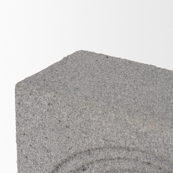Mercana Kacia Textured Decorative Object - Modern Minimalist Accent for Stylish Home Decor and Display Concrete Gray | Resin 71075