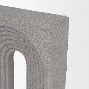 Mercana Kacia Textured Decorative Object - Modern Minimalist Accent for Stylish Home Decor and Display Concrete Gray | Resin 71075