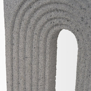 Mercana Kacia Textured Decorative Object - Modern Minimalist Accent for Stylish Home Decor and Display Concrete Gray | Resin 71075