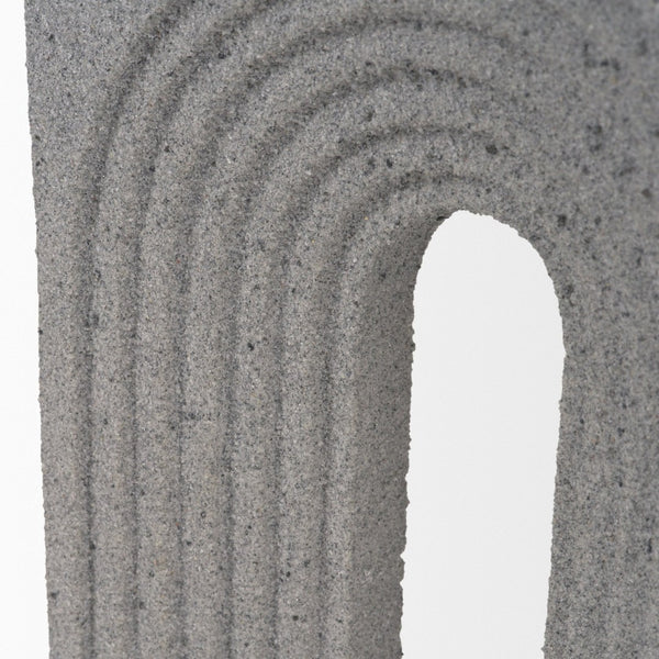 Mercana Kacia Textured Decorative Object - Modern Minimalist Accent for Stylish Home Decor and Display Concrete Gray | Resin 71075