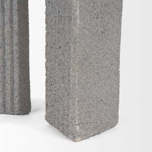 Mercana Kacia Textured Decorative Object - Modern Minimalist Accent for Stylish Home Decor and Display Concrete Gray | Resin 71075