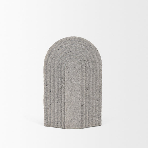 Mercana Kael Decorative Object – Sculptural Beige Accent for Modern Spaces, Perfect for Coffee Tables & Shelves Concrete Gray | Resin 71077