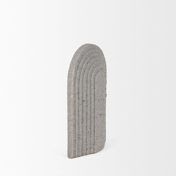 Mercana Kael Decorative Object – Sculptural Beige Accent for Modern Spaces, Perfect for Coffee Tables & Shelves Concrete Gray | Resin 71077