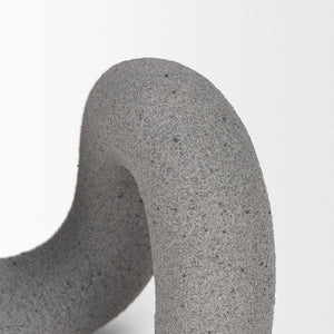 Mercana Kailas U-Shaped Decorative Object: Modern Matte Accent for Stylish Interiors, Lightweight & Durable Concrete Gray | Resin 71078