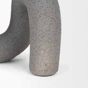 Mercana Kailas U-Shaped Decorative Object: Modern Matte Accent for Stylish Interiors, Lightweight & Durable Concrete Gray | Resin 71078